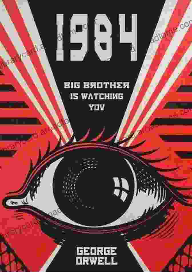 1984 Novel Cover With Black And White Striped Background And Red Text Focus On: 100 Most Popular American Science Fiction Novels: The Expanse (novel Series) Atlas Shrugged Divergent Trilogy Ready Player One The Maze Runner Wakes Neuromancer Divergent (novel) Etc