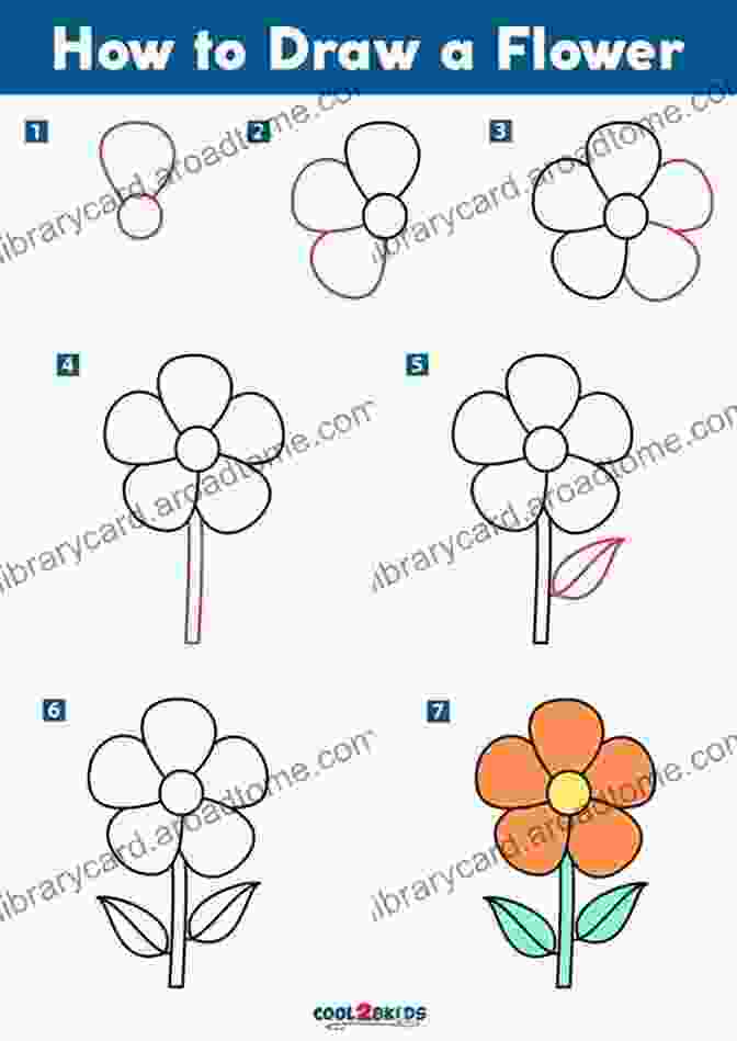 A Child Drawing A Flower, Demonstrating The Interactive Activities Encouraged By 'My First Book Of Flowers'. My First Of Flowers: An Easy To Read Picture Guide To 50 Types Of Flowers