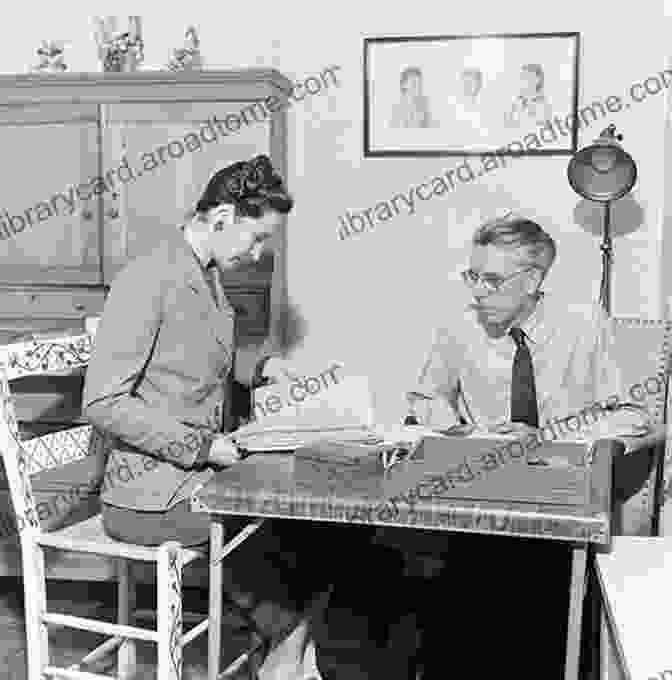 A Photograph Of James Thurber, Smiling And Wearing Glasses, Sitting At A Desk With A Typewriter. James Thurber A Reader S Guide: Together With Other Considerations