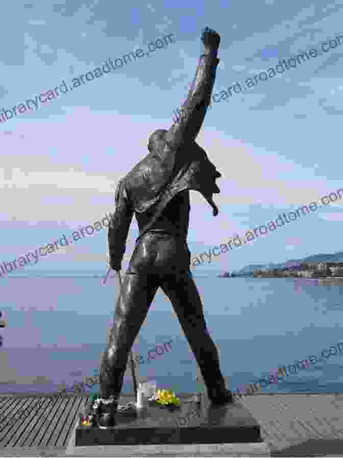 A Poignant Photograph Of Freddie Mercury's Statue In Montreux, Switzerland, A Tribute To His Lasting Impact On Music And Culture Freddie Mercury: An Illustrated Life