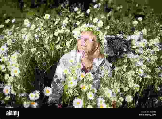 A Serene Landscape With A Woman Seated Amidst A Field Of Flowers Hieros Gamos: Sacred Union Of The Divine Feminine And Divine Masculine