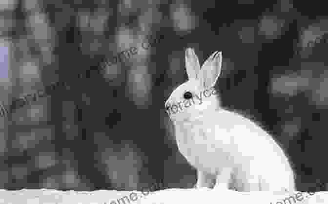 A White Hare Resting In A Snowy Field The Breath Of The Hare