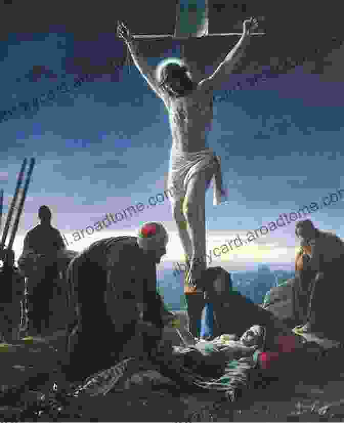 Artistic Depiction Of The Crucifixion Of Jesus On Calvary Life And Times Of Jesus The Messiah