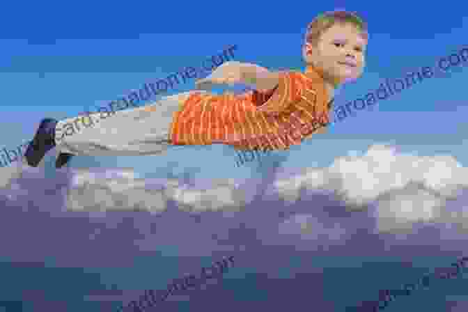 Boy Flying Through Sky With Clouds And Mountains Below Rain Castle: A Rain Filled Picture For Children About A Boy Using Imagination On A Rainy Day