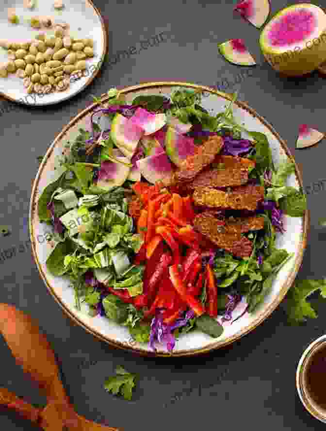 Colorful Salad With Grilled Tempeh And Roasted Vegetables Diabetes: The Raw Food Diet For Diabetes Reversal (Holistic Health For Life: Raw Foods Disease Prevention Weight Loss And Recipe Books)