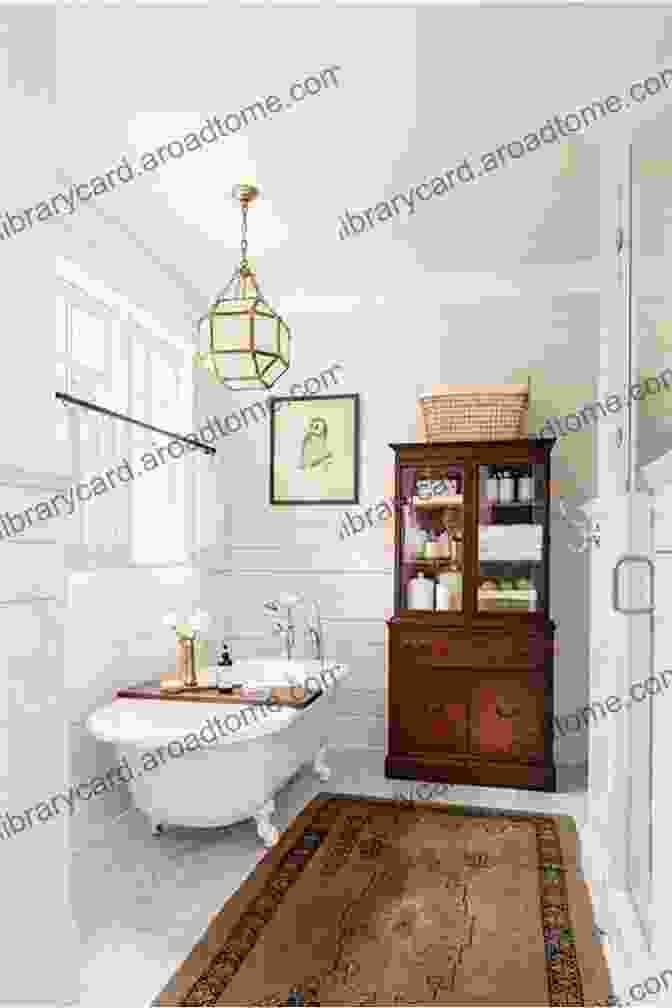 Image Of A Bathroom With A Clawfoot Tub, Vintage Fixtures, And A Countryside Window Country Style Duplex Design 248DU Farmhouse : Full Architectural Concept Home Plans Includes Detailed Floor Plan And Elevation Plans (Duplex Designs Floor Plans 2482)