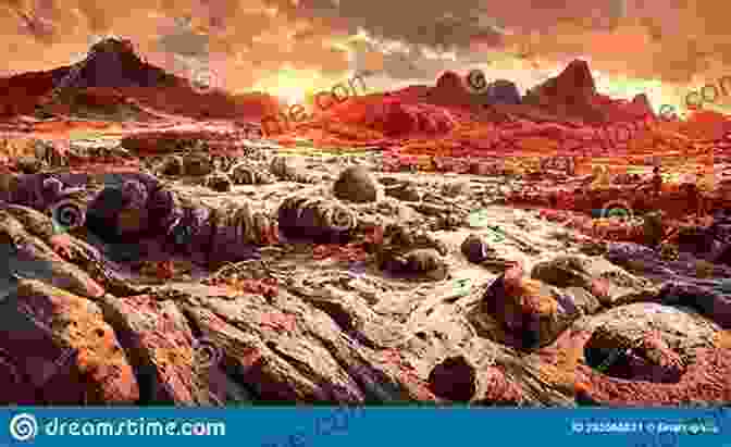 Stunning Illustration Of Martian Landscape With Towering Mountains And Vast Canyons Illustrated Mars Is My Destination