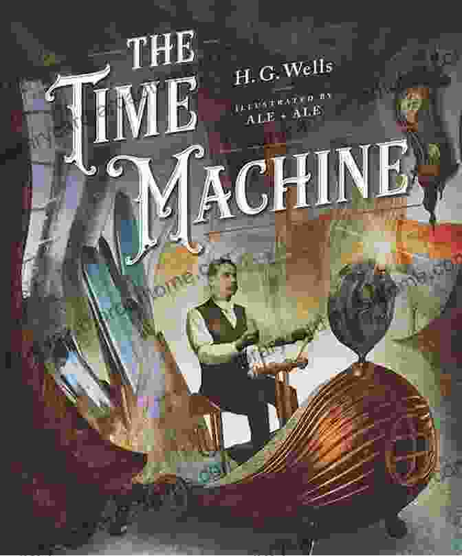 The Time Machine Novel Cover With A Futuristic Illustration Of A Time Machine Focus On: 100 Most Popular American Science Fiction Novels: The Expanse (novel Series) Atlas Shrugged Divergent Trilogy Ready Player One The Maze Runner Wakes Neuromancer Divergent (novel) Etc