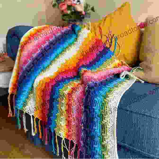 Vibrant Crocheted Blanket With Geometric Patterns In A Rainbow Of Colors Bead Crochet Jewelry: An Inspired Journey Through 27 Designs (Knit Crochet)